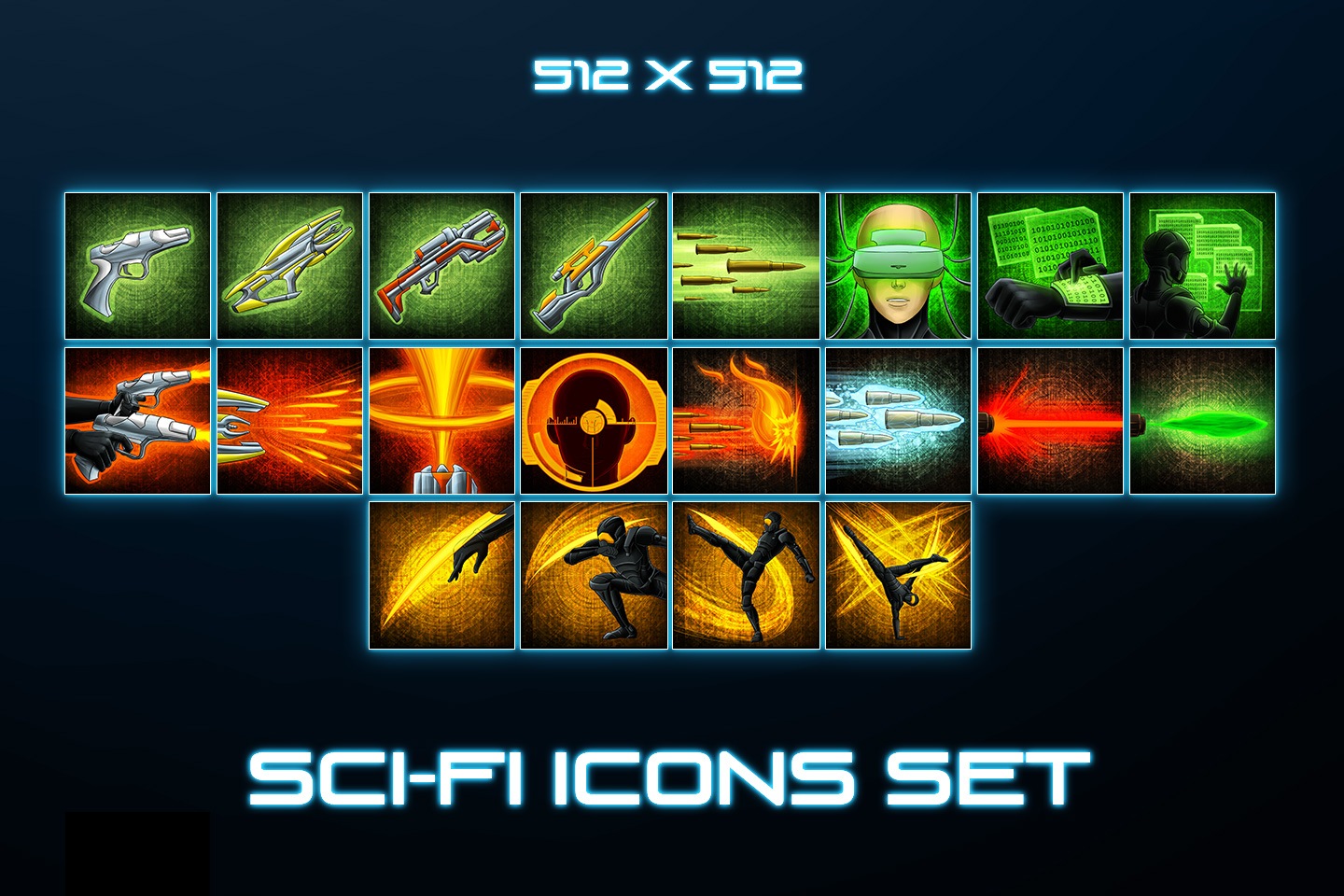 Sci-Fi Skill Icons - CraftPix.net