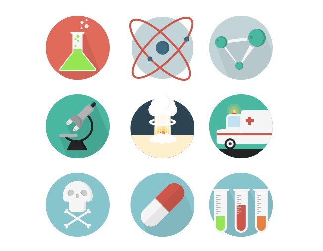 Science icons | Stock Vector | Colourbox