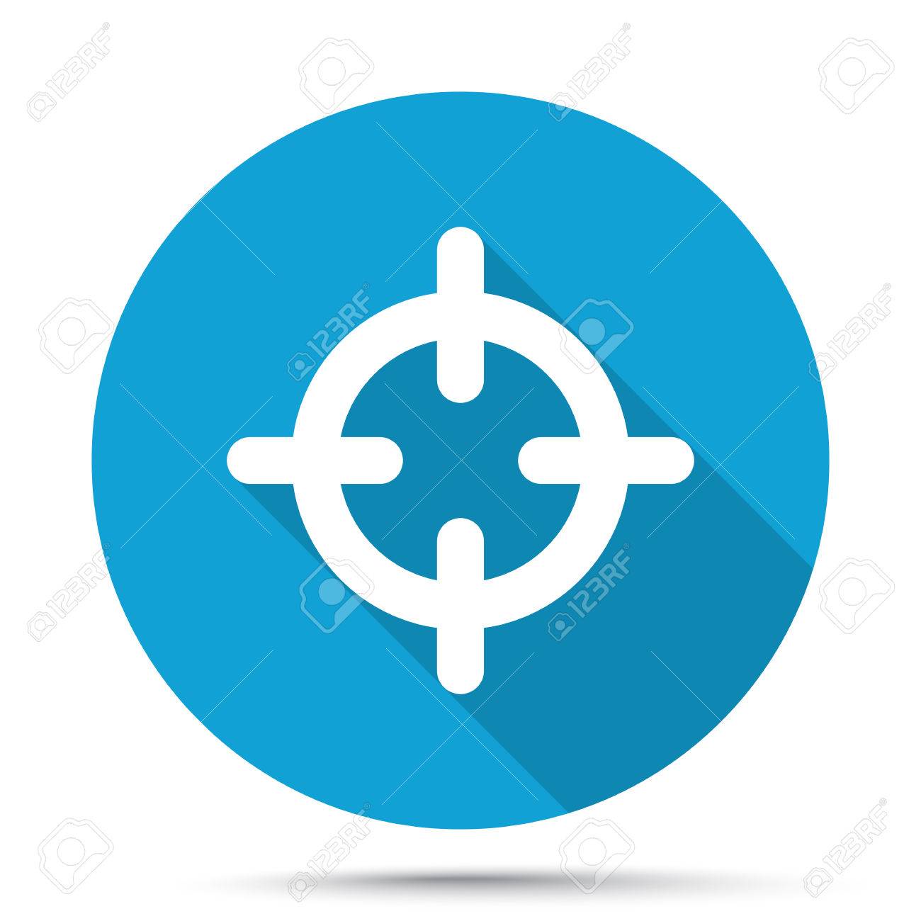 Scope icon on gray background with round shadow Royalty Free 