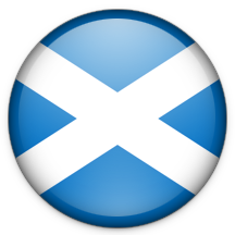 Round icon. Illustration of flag of Scotland
