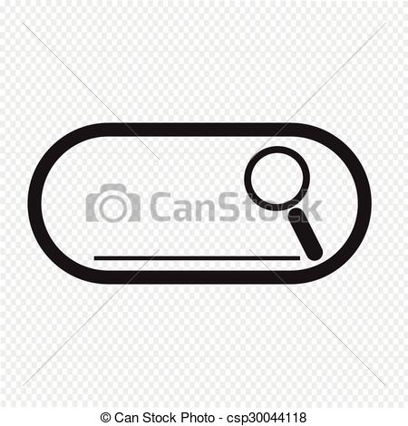 Web search bar icon with magnifying glass on blue Vector Image