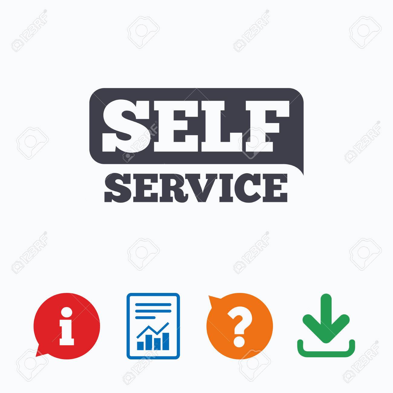 Self service sign icon.  Stock Vector  Blankstock #91803046