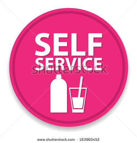 Self service sign icon. Maintenance symbol.  Stock Vector 