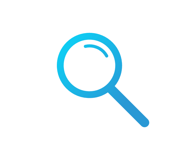 Search icon, iconic symbol on transparency grid. Vector Iconic 