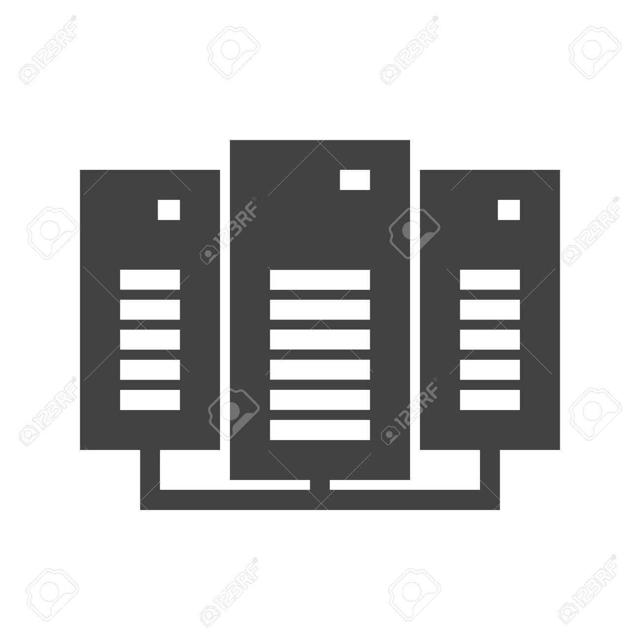 Computer Server icon, flat design  Stock Vector  mixov #38734687