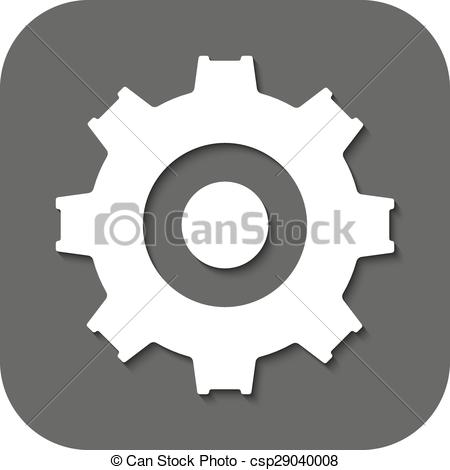 The gear icon Settings symbol Flat Royalty Free Vector Image
