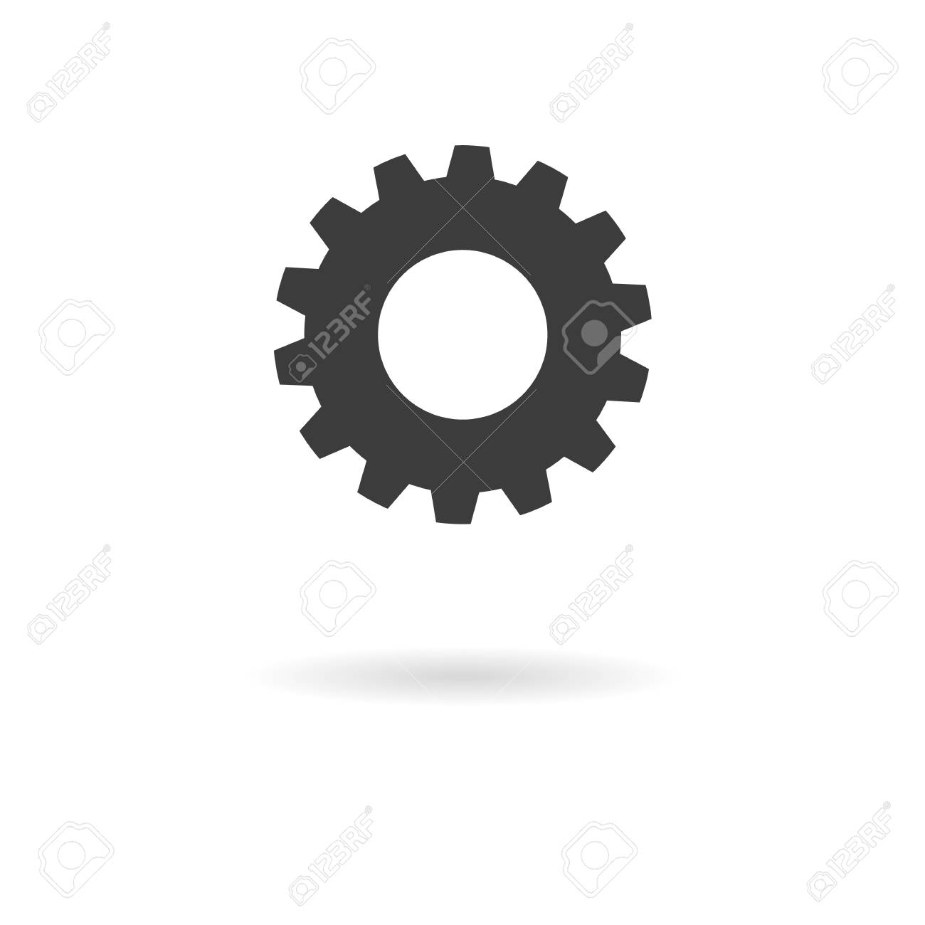 Settings gear icon  Stock Vector  quka #145657097