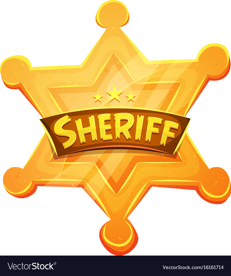 Sheriff icon isolated on white Royalty Free Vector Image