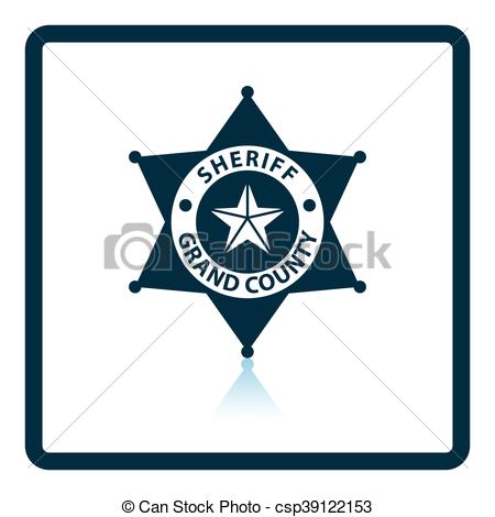 Sheriff Badge Icon On Black And White Vector Backgrounds Vector 