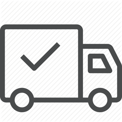 Delivered, delivery, delivery truck, shipped, shipping, truck icon 