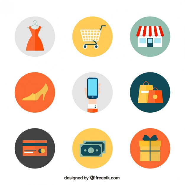 Shopping icons Royalty Free Vector Clip Art Image #1798  RFclipart
