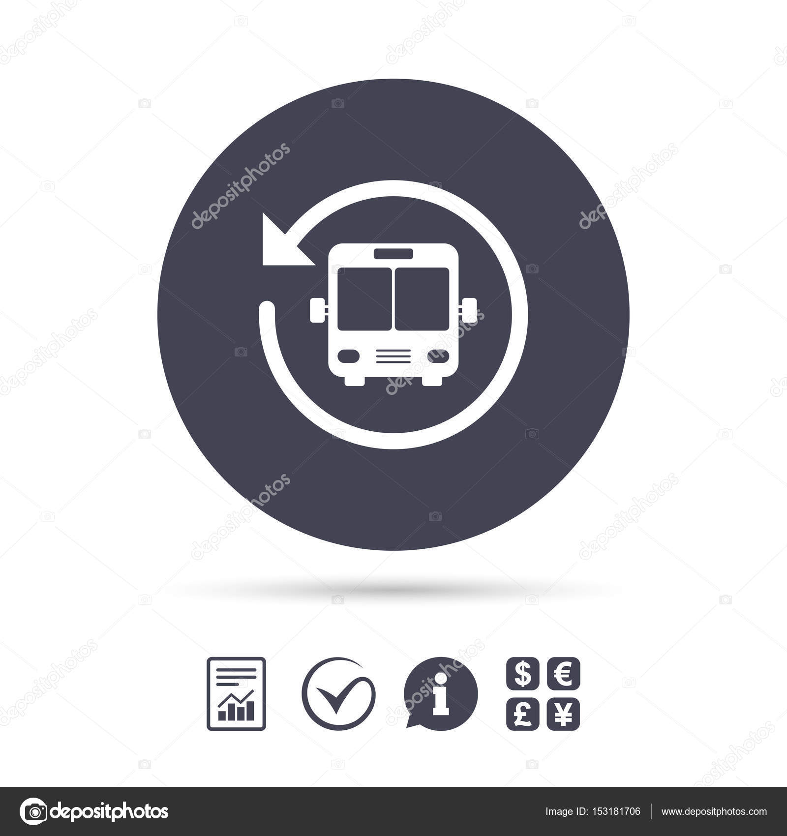 Bus shuttle icon public transport stop symbol Vector Image