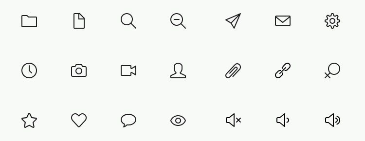 45 simple internet and toolbar icons in vector format 