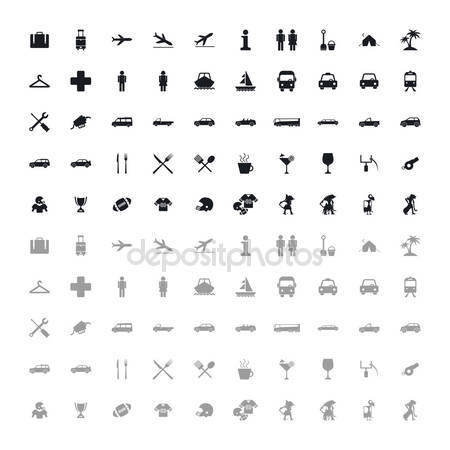 Simple Stroked Document Icon Set Stock Image - Image of paper 