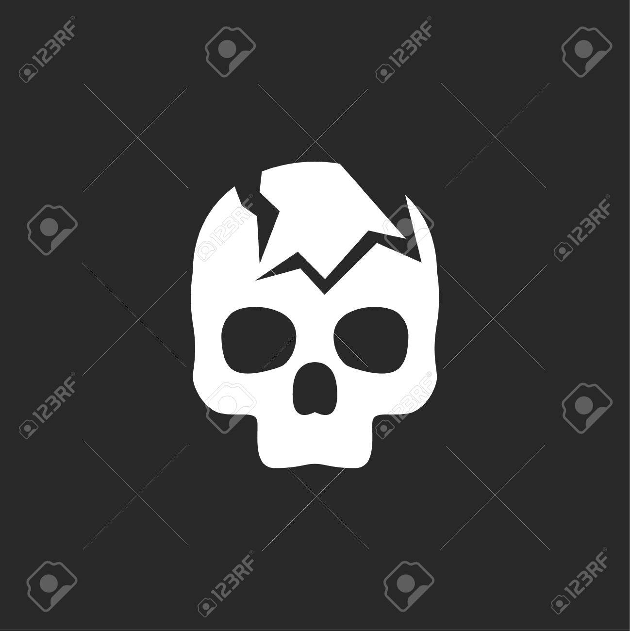Skull Outline Simple Vector Icon On Stock Vector 360946985 