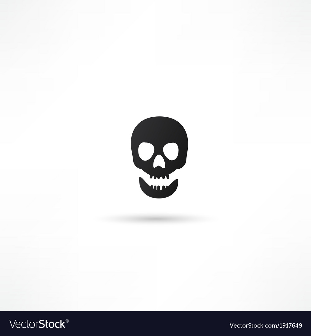 Pirate Skull Head Sketch Icon For Piracy Themed Concept, Tattoo 