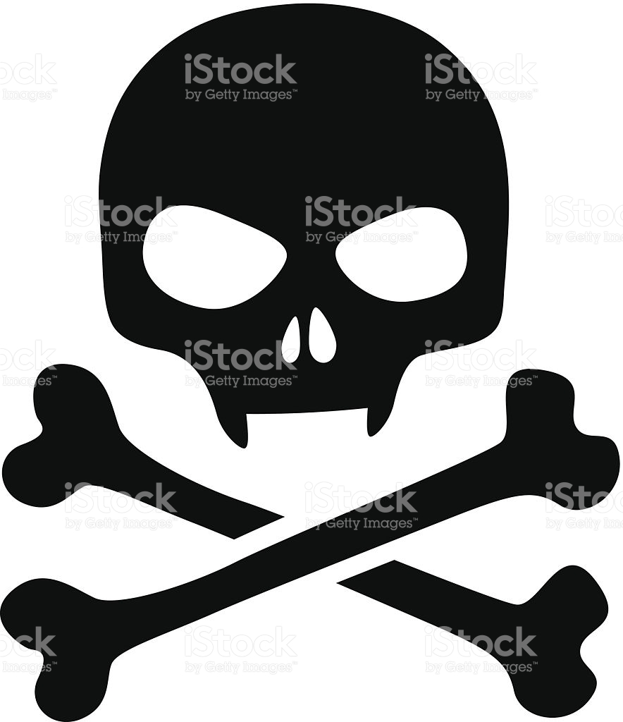 Crossed bones skull icon Vector | Free Download