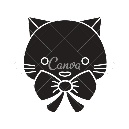 Black cat icon.  Stock Vector  worldofvector #141860192
