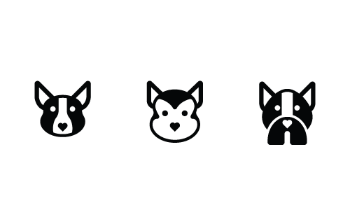 big dog and little dog icon | download free icons
