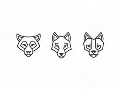 Wolf icon sticker app flat Royalty Free Vector Image