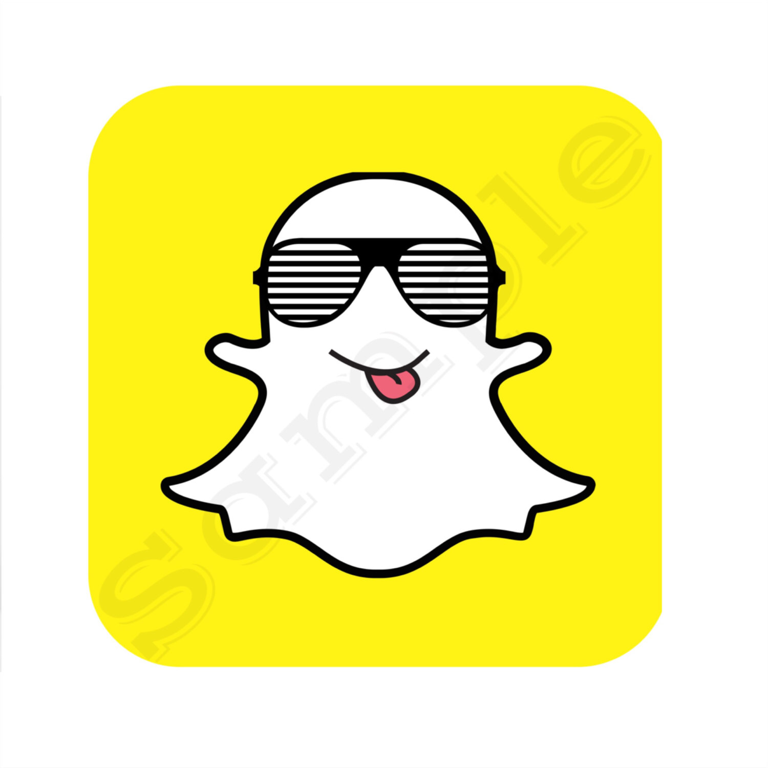 Snapchat, snap, chat, logo, social, app, smartphone, red Icon Free 