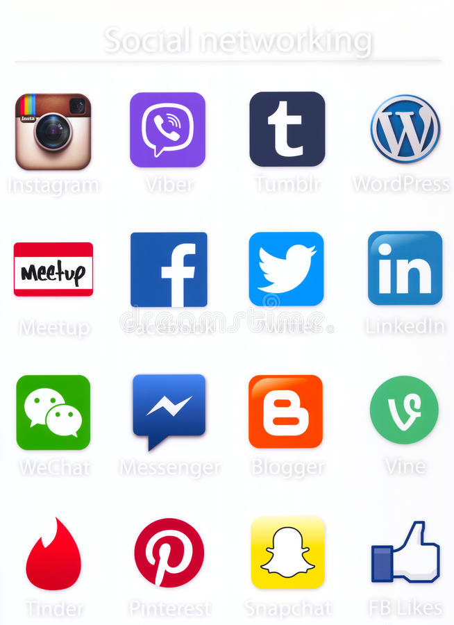 Social media symbols over smartphone: Emoticons and apps icons 