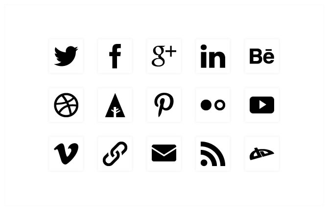 Social Media Icons Bold font on Behance