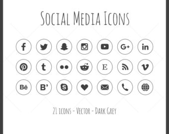 INSTANT DOWNLOAD Social Media Icons Svg Social Media Svg