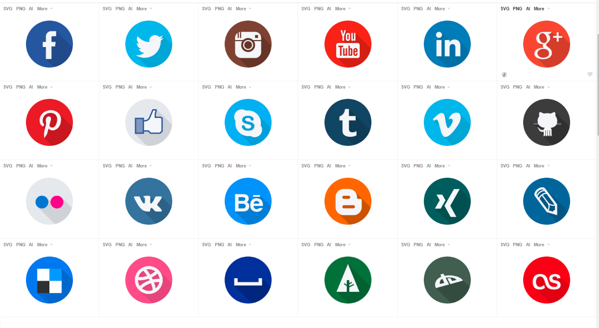 Free Social Media Icons SVG: Vector Pack for 2017