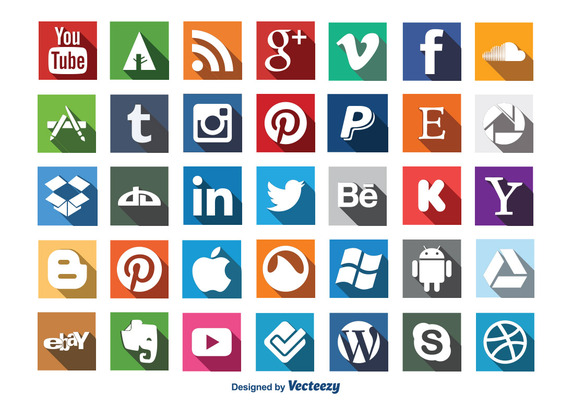 Social Media Logos 48 free icons (SVG, EPS, PSD, PNG files)