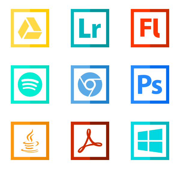 Flat Icon Graphics Designing Designing Software Stock Vector 
