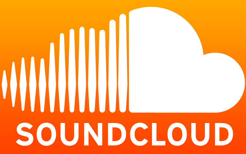 Soundcloud as an app icon. Clipping path included Stock Photo 