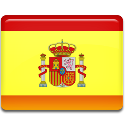 Round Spain Flag Vector Icon Isolated, Spain Flag Button Royalty 