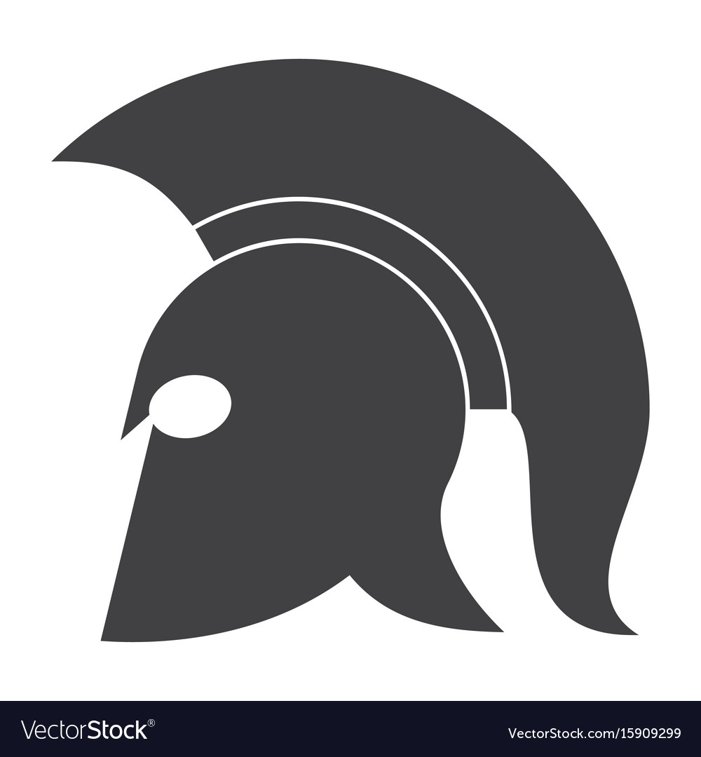 Spartan helmet icon. Gladiator helmet silhouette icon. greek 
