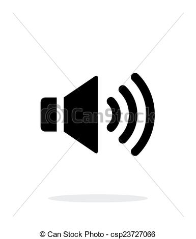 Illustration of loud speaker icon on white background vector 