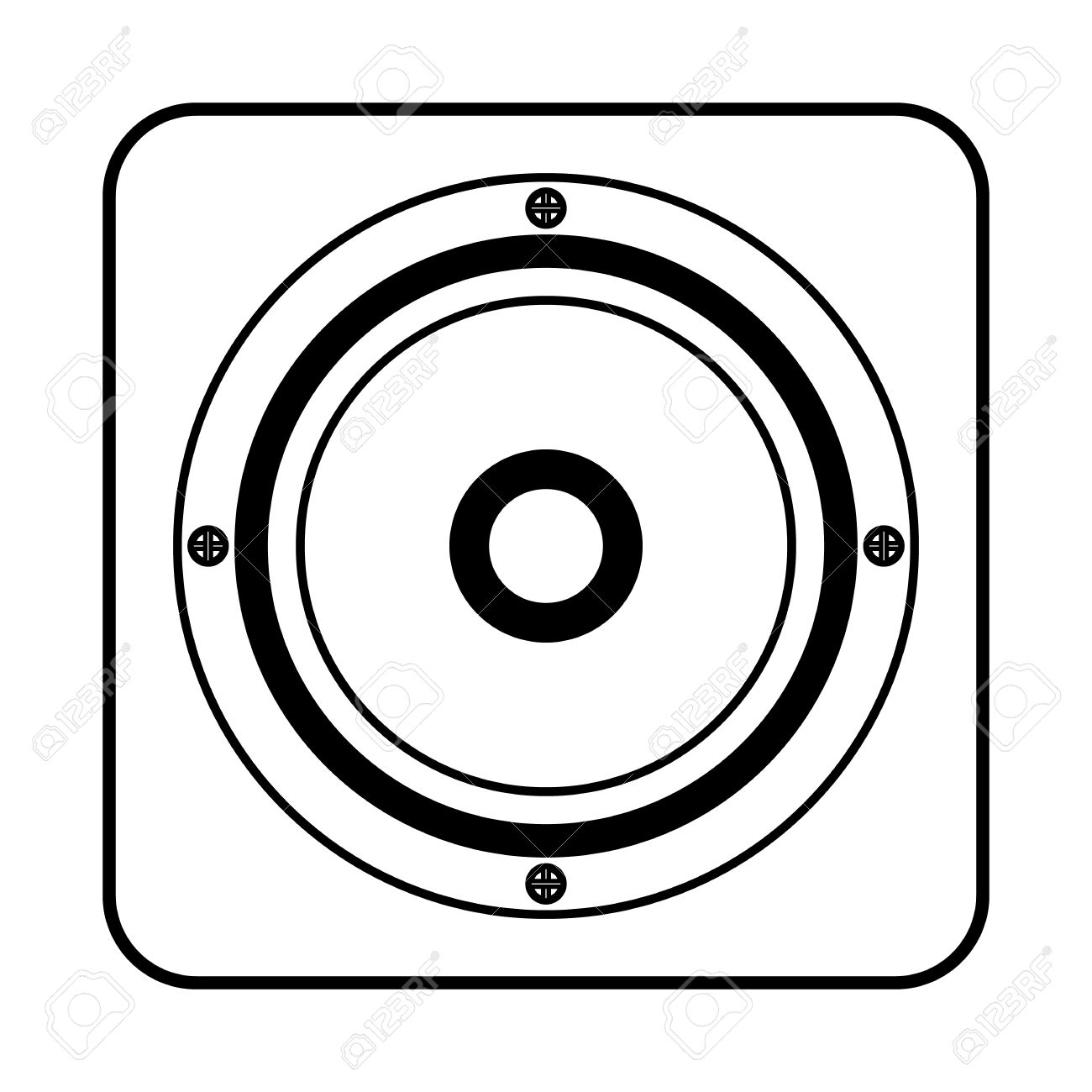 Volume max. speaker icon on white background. vector clip art 