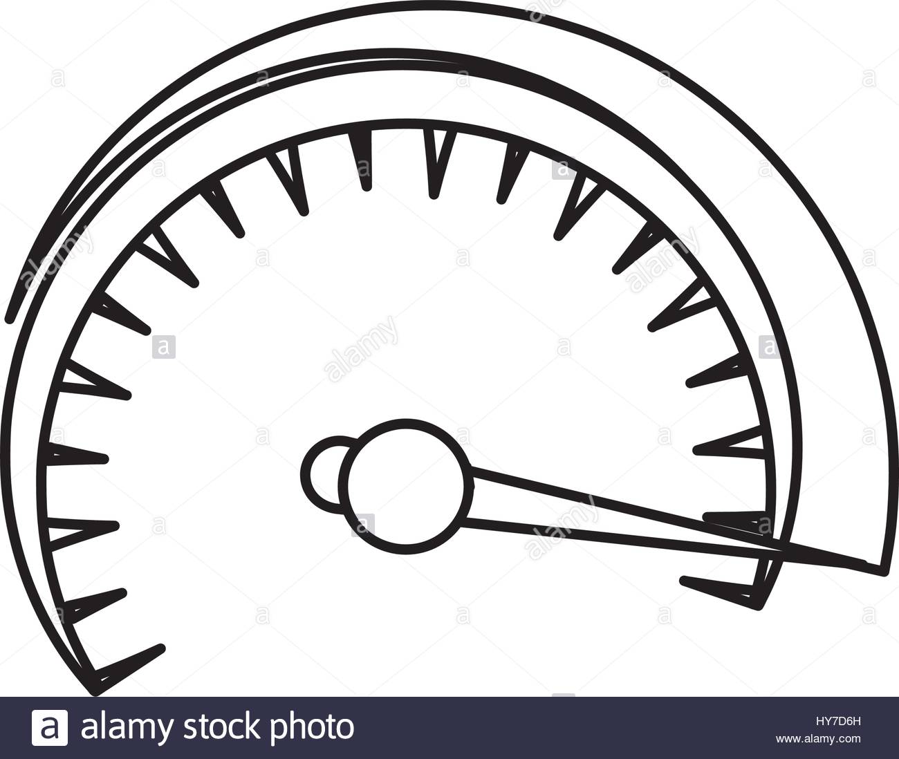 Speedometer Gauge Line Art Icon For Apps And Websites Royalty Free 