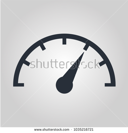 Speedometer Flat Vector Icon  Stock Vector  vectorsmarket #179495444