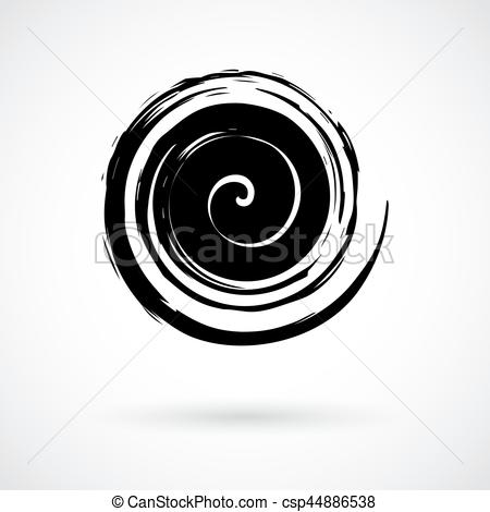 Abstract Spiral Galaxy Icon Isolated On White Royalty Free 
