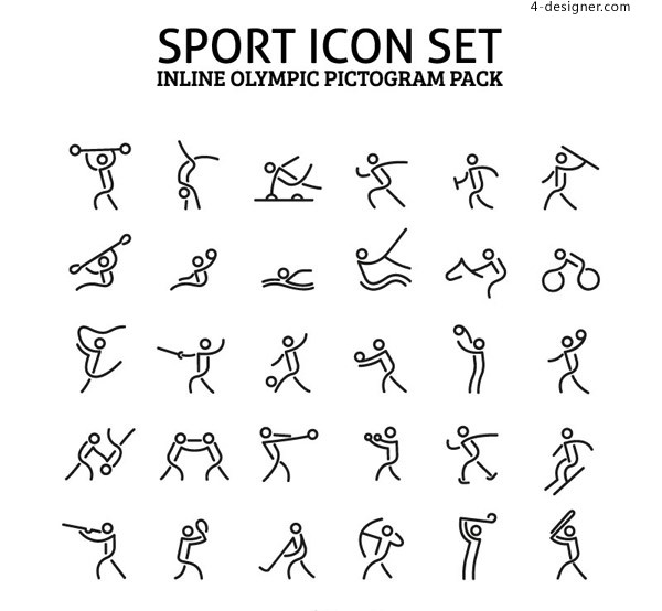 2010 Asian Games sports icons vector icons, and two 