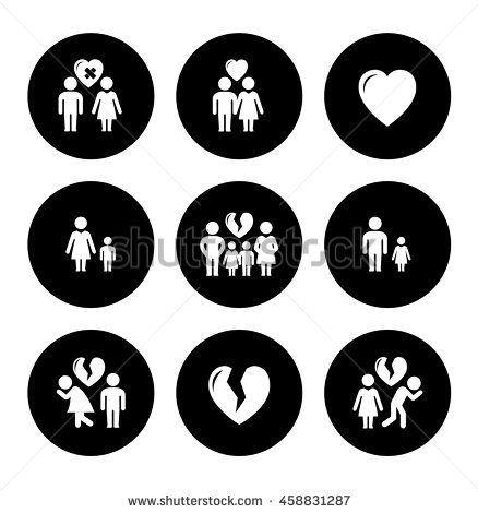 Vector Illustration Set Of Simple Beloved Icons. Elements Spouse 