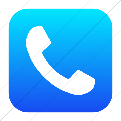 Bootstrap Font Awesome Phone Square Icon  Style: Simple Ios Blue 
