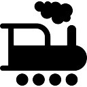 Old steam locomotive icon outline style Royalty Free Vector