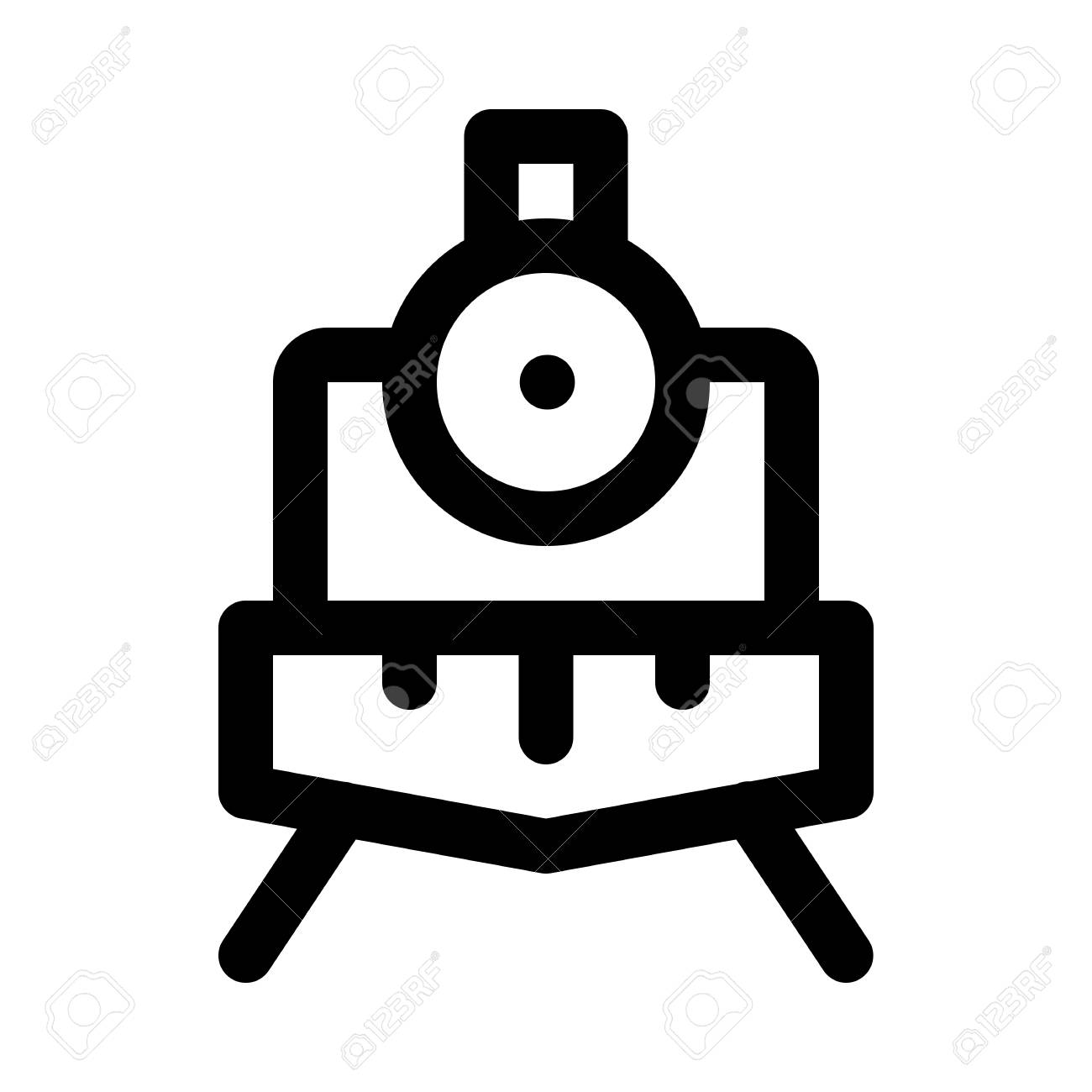 Old steam locomotive icon , simple style. Old steam vector 