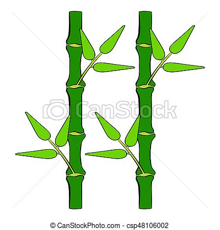 Bamboo, cartoon, green, leaf, nobody, stem, tropical icon | Icon 
