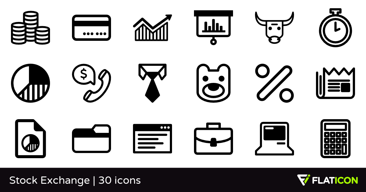 Stock Market icon from Business Bicolor Set. This flat vector 