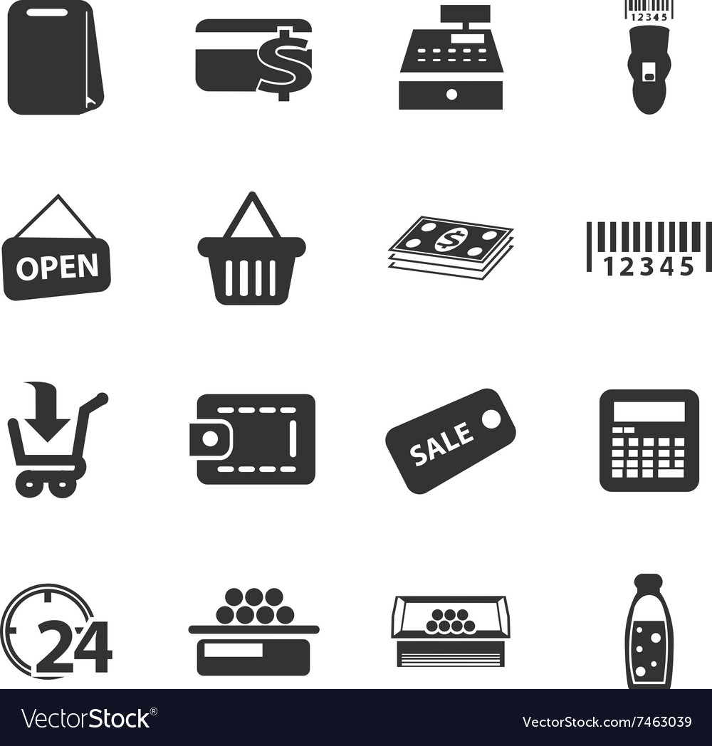 Grocery store icon Royalty Free Vector Image - VectorStock