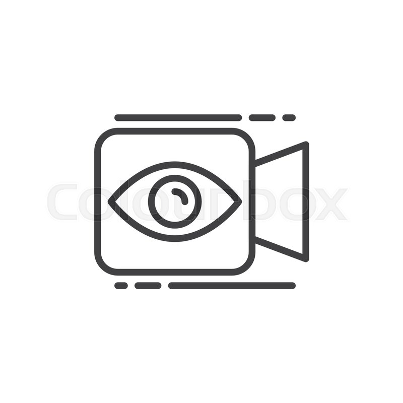 Live Streaming Thin Line Vector Icon Isolated on the White 