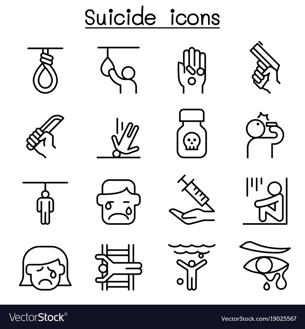 Man on a chair before suicide with a hanging rope - Free people icons