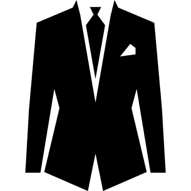 Suit and tie icon, vector illustration, sign on isolated vector 